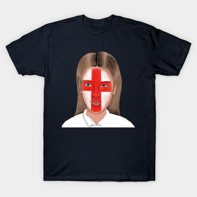 England Flag English Football Fan T-Shirt by Merchweaver